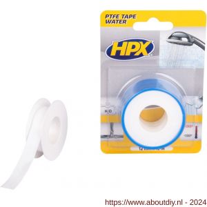HPX PTFE waterafdichtingstape blister set 2 stuks wit 12 mm x 12 m - A51700003 - afbeelding 1
