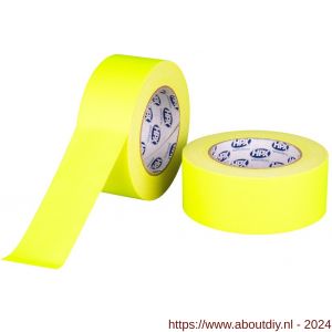 HPX Fluo gaffer textiel montage tape PRO geel 50 mm x 25 m - A51700165 - afbeelding 1
