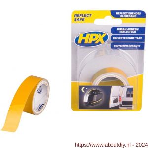 HPX reflecterende markeringstape geel 19 mm x 1,5 m - A51700040 - afbeelding 1