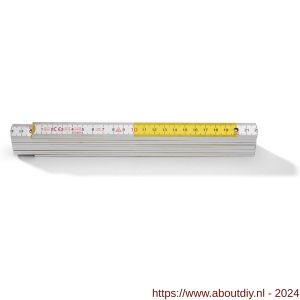 Hultafors H4003WG DU duimstok hout 4000 wit-geel 2 m 10 delen - A50150174 - afbeelding 1