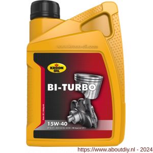 Kroon Oil Bi-Turbo 15W-40 minerale motorolie Mineral Multigrades passenger car 1 L flacon - A21500328 - afbeelding 1