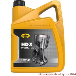 Kroon Oil HDX 10W-40 minerale motorolie Mineral Multigrades passenger car 5 L can - A21500393 - afbeelding 1