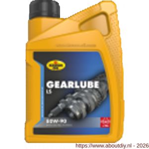 Kroon Oil Gearlube LS 80W-90 handgeschakelde transmissie olie 1 L flacon - A21500668 - afbeelding 1