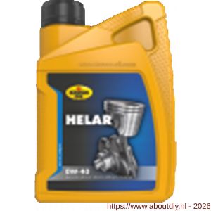 Kroon Oil Helar 0W-40 synthetische motorolie Synthetic Multigrades passenger car 1 L flacon - A21500419 - afbeelding 1