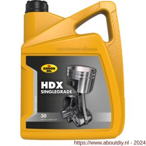 Kroon Oil HDX 30 minerale motorolie Mineral Singlegrades 5 L can - A21500408 - afbeelding 1