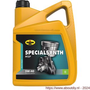 Kroon Oil Specialsynth MSP 5W-40 synthetische motorolie Synthetic Multigrades passenger car 5 L can - A21500487 - afbeelding 1