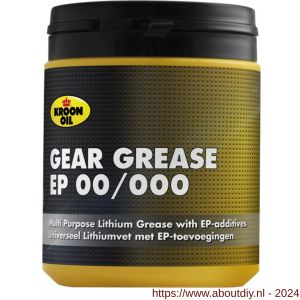Kroon Oil Gear Grease EP 00/000 vet 0,6 kg pot - A21501230 - afbeelding 1