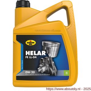 Kroon Oil Helar FE LL-04 0W-20 synthetische motorolie Synthetic Multigrades passenger car 5 L can - A21501096 - afbeelding 1