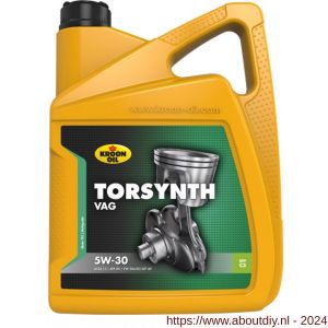 Kroon Oil Torsynth VAG 5W-30 motorolie synthetisch 5 L can - A21501353 - afbeelding 1