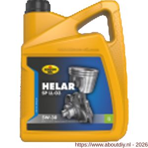 Kroon Oil Helar SP 5W-30 LL-03 synthetische motorolie Synthetic Multigrades passenger car 5 L can - A21500430 - afbeelding 1