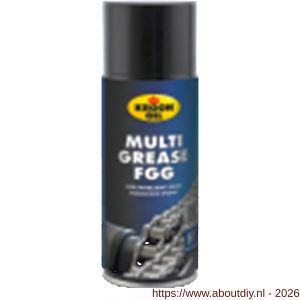 Kroon Oil Multi Grease FGG H1 vet speciaal voedselveilig Food Grade H1 400 ml aerosol - A21500917 - afbeelding 1