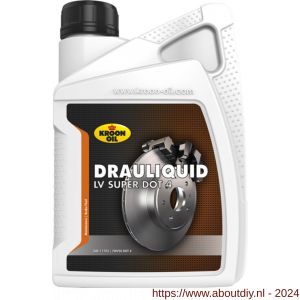 Kroon Oil Drauliquid-LV DOT 4 remvloeistof 1 L flacon - A21500106 - afbeelding 1