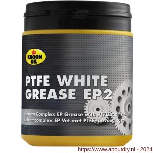 Kroon Oil PTFE White Grease EP2 kogellagervet 600 g pot - A21500885 - afbeelding 1