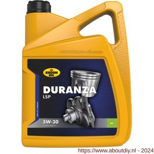 Kroon Oil Duranza LSP 5W-30 synthetische motorolie Synthetic Multigrades passenger car 5 L can - A21500359 - afbeelding 1
