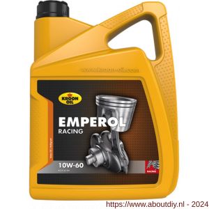 Kroon Oil Emperol Racing 10W-60 synthetische motorolie Synthetic Multigrades passenger car 5 L can - A21500380 - afbeelding 1