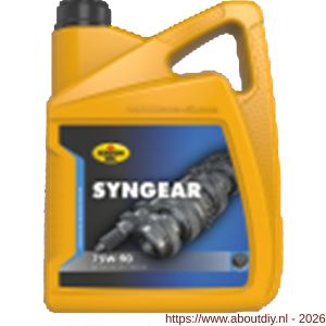Kroon Oil Syngear 75W-90 handgeschakelde transmissie olie 5 L can - A21500778 - afbeelding 1