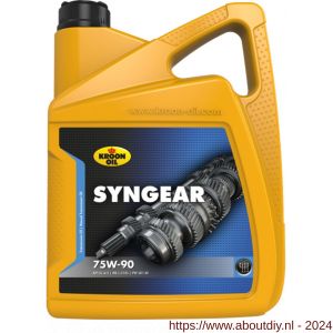 Kroon Oil Syngear 75W-90 handgeschakelde transmissie olie 5 L can - A21500778 - afbeelding 1