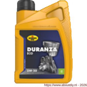 Kroon Oil Duranza ECO 5W-20 synthetische motorolie Synthetic Multigrades passenger car 1 L flacon - A21500353 - afbeelding 1
