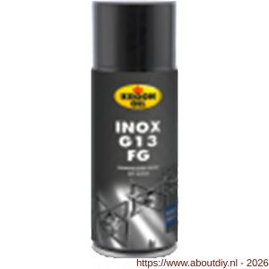Kroon Oil Inox G13 FG RVS reiniger voedselveilig Food Grade A7 400 ml aerosol - A21500034 - afbeelding 1