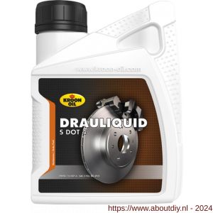 Kroon Oil Drauliquid-S DOT 4 remvloeistof 500 ml flacon - A21500111 - afbeelding 1