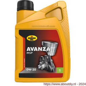 Kroon Oil Avanza MSP 0W-30 synthetische motorolie Synthetic Multigrades passenger car 1 L flacon - A21500318 - afbeelding 1