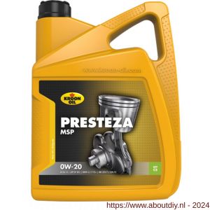Kroon Oil Presteza MSP 0W-20 motorolie half synthetisch 5 L can - A21501343 - afbeelding 1
