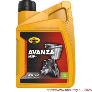 Kroon Oil Avanza MSP+ 5W-30 motorolie synthetisch 1 L flacon - A21501297 - afbeelding 1