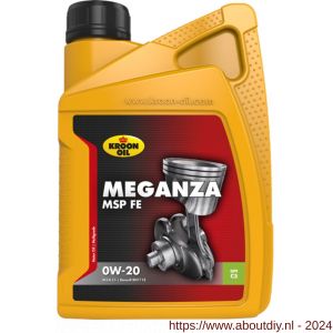 Kroon Oil Meganza MSP FE 0W-20 motorolie half synthetisch 1 L flacon - A21501331 - afbeelding 1