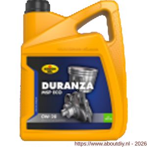 Kroon Oil Duranza MSP ECO 0W-20 diesel motorolie synthetisch 5 L can - A21501277 - afbeelding 1