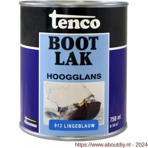 Tenco Bootlak dekkend 913 lingeblauw 0,75 L blik - A40710329 - afbeelding 1