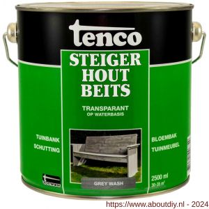 Tenco Steigerhoutbeits dekkend Grey Wash 2,5 L blik - A40710209 - afbeelding 1