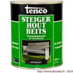 Tenco Steigerhoutbeits dekkend antraciet 1 L blik - A40710210 - afbeelding 1