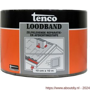 Tenco Loodband bitumen zelfklevend 10 cm x 10 m zwart rol - A40710001 - afbeelding 1