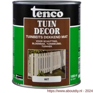 Tenco Tuindecor beits mat dekkend wit 1 L blik - A40710482 - afbeelding 1