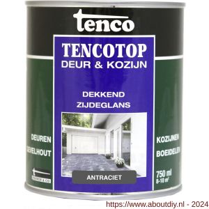 TencoTop Deur en Kozijn houtbeschermingsbeits dekkend zijdeglans antraciet 0,75 L - A40710459 - afbeelding 1