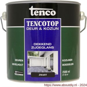 TencoTop Deur en Kozijn houtbeschermingsbeits dekkend zijdeglans zwart 2,5 L - A40710462 - afbeelding 1