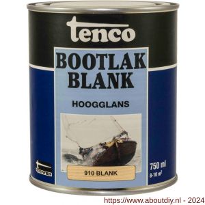 Tenco Bootlak transparant 910 blank hoogglans 0,75 L blik - A40710052 - afbeelding 1