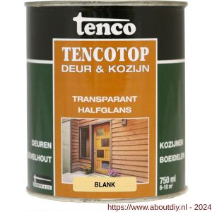 TencoTop Deur en Kozijn houtbeschermingsbeits transparant halfglans blank 0,75 L blik - A40710227 - afbeelding 1