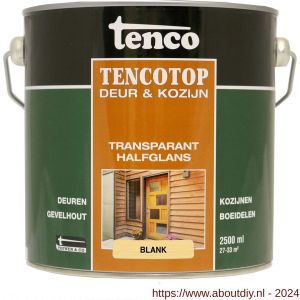 TencoTop Deur en Kozijn houtbeschermingsbeits transparant halfglans blank 2,5 L blik - A40710231 - afbeelding 1