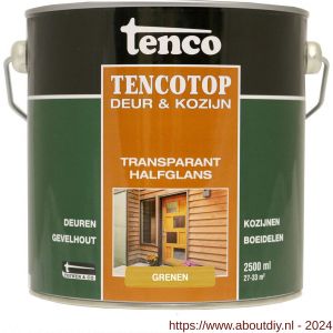 TencoTop Deur en Kozijn houtbeschermingsbeits transparant halfglans grenen 2,5 L blik - A40710235 - afbeelding 1