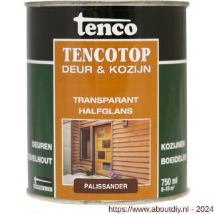 TencoTop Deur en Kozijn houtbeschermingsbeits transparant halfglans palisander-donker eiken 0,75 L blik - A40710220 - afbeelding 1