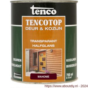 TencoTop Deur en Kozijn houtbeschermingsbeits transparant halfglans mahonie 0,75 L blik - A40710219 - afbeelding 1