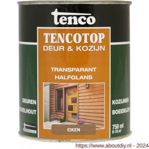 TencoTop Deur en Kozijn houtbeschermingsbeits transparant halfglans eiken 0,75 L blik - A40710225 - afbeelding 1