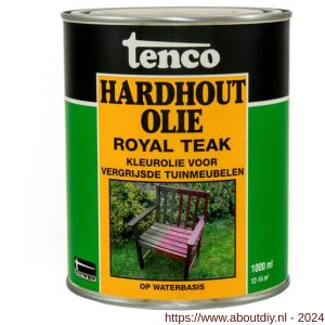 Tenco Hardhoutolie meubelolie waterbasis royal teak 1 L blik - A40710303 - afbeelding 1
