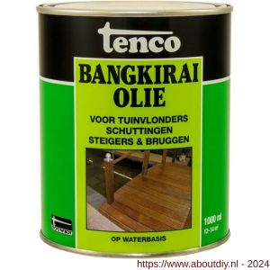 Tenco Bangkirai hardhoutolie waterbasis blank 1 L blik - A40710298 - afbeelding 1
