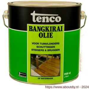 Tenco Bangkirai hardhoutolie waterbasis blank 2,5 L blik - A40710299 - afbeelding 1