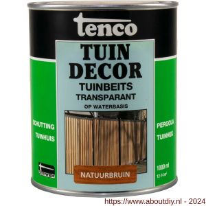 Tenco Tuindecor tuinbeits transparant natuurbruin 1 L blik - A40710430 - afbeelding 1