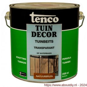 Tenco Tuindecor tuinbeits transparant natuurbruin 2,5 L blik - A40710431 - afbeelding 1
