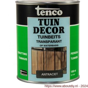Tenco Tuindecor tuinbeits transparant antraciet 1 L blik - A40710432 - afbeelding 1