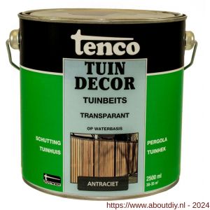 Tenco Tuindecor tuinbeits transparant antraciet 2,5 L blik - A40710433 - afbeelding 1